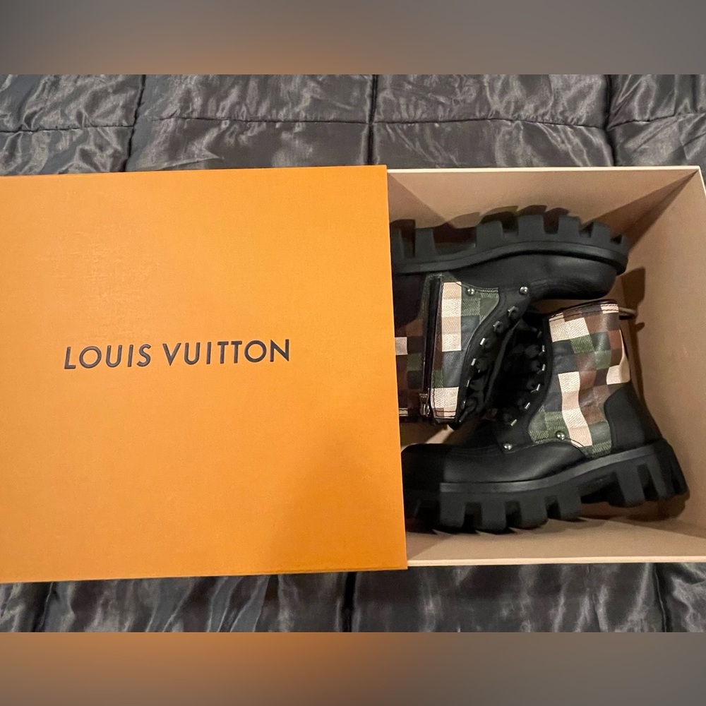 Louis Vuitton By Pharell Mens Combat Boots Size 8 in great condition